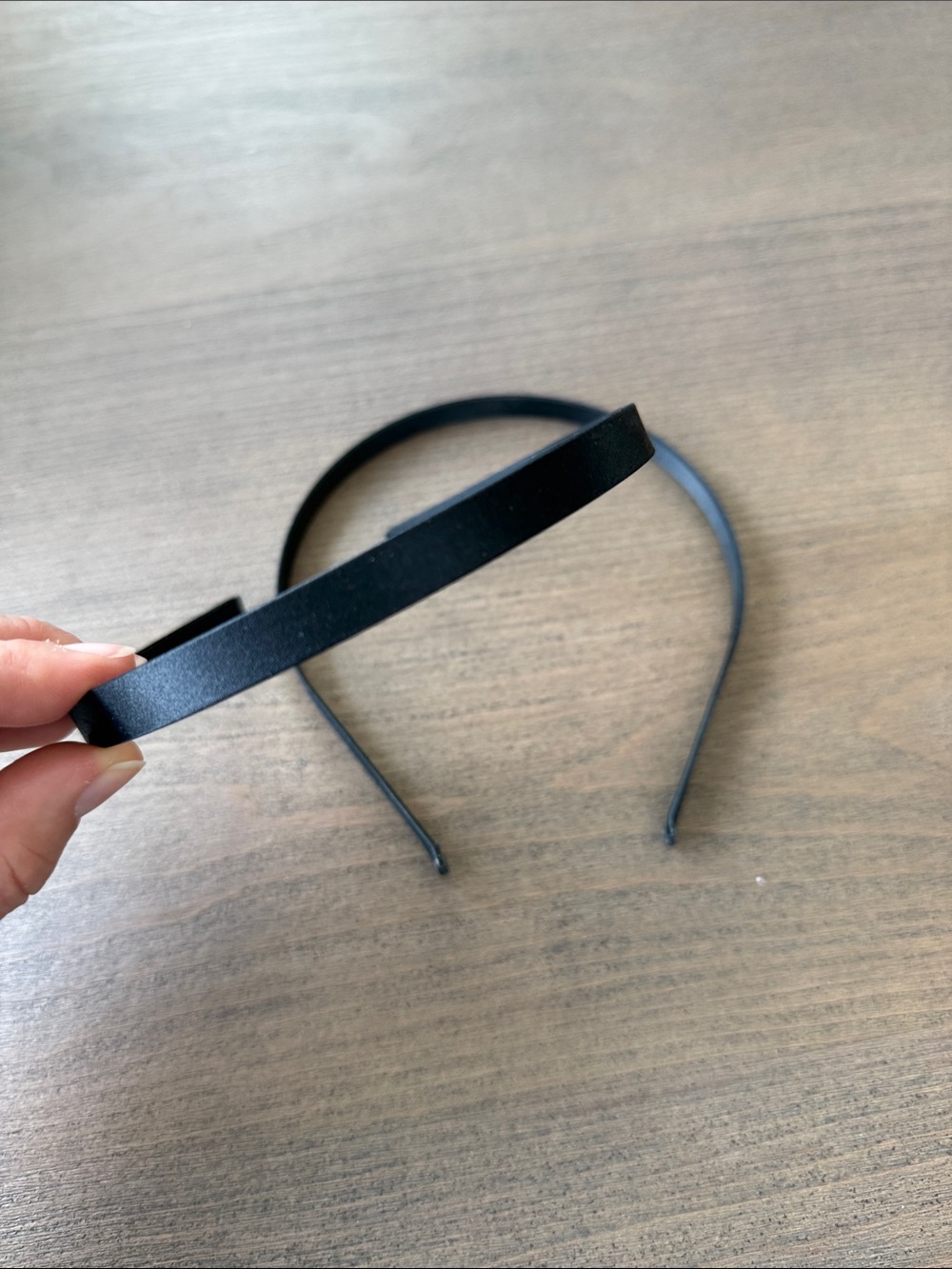 Classic Black Satin Headband